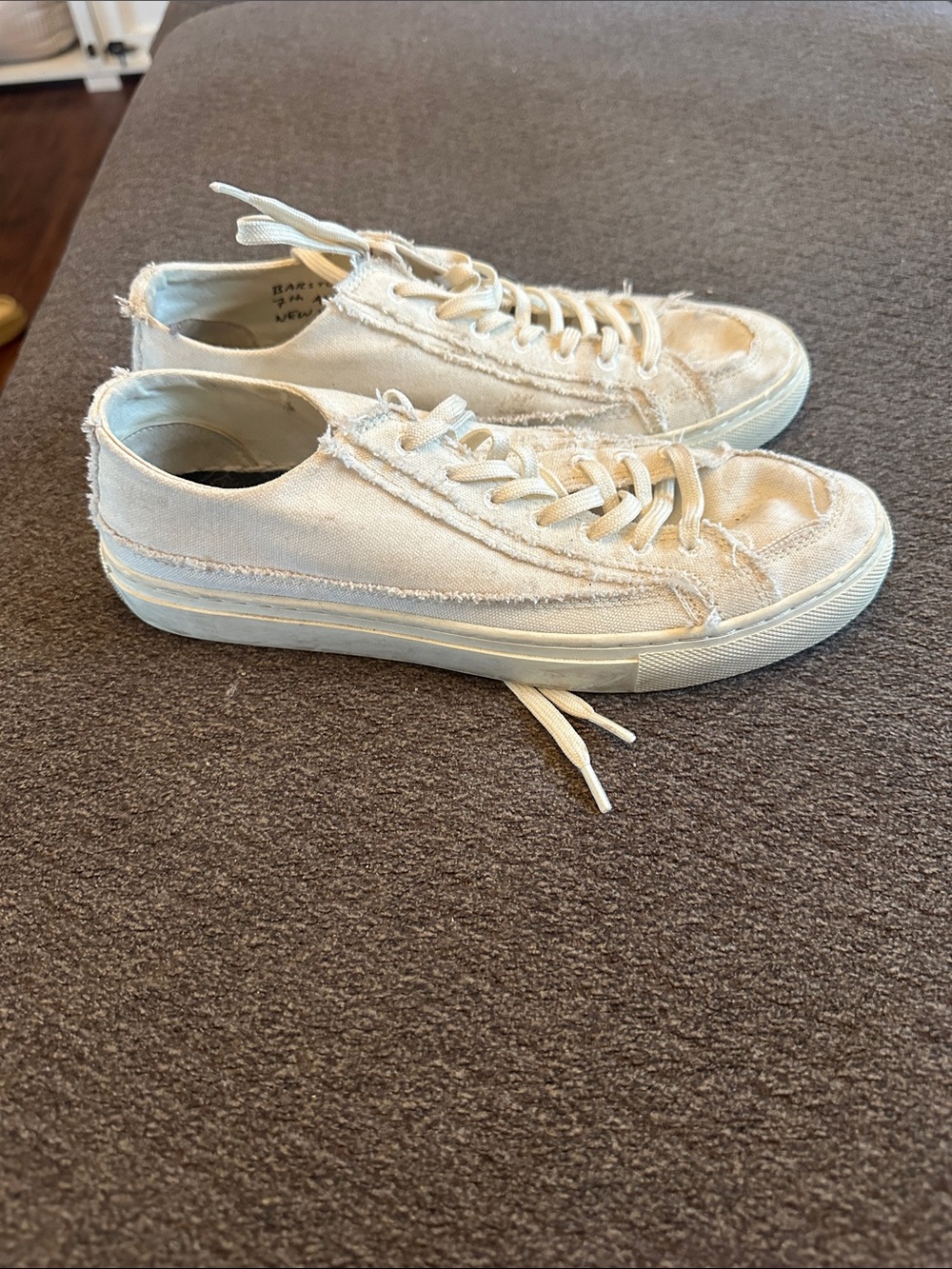 Casual Womens Canvas Sneakers in Cream